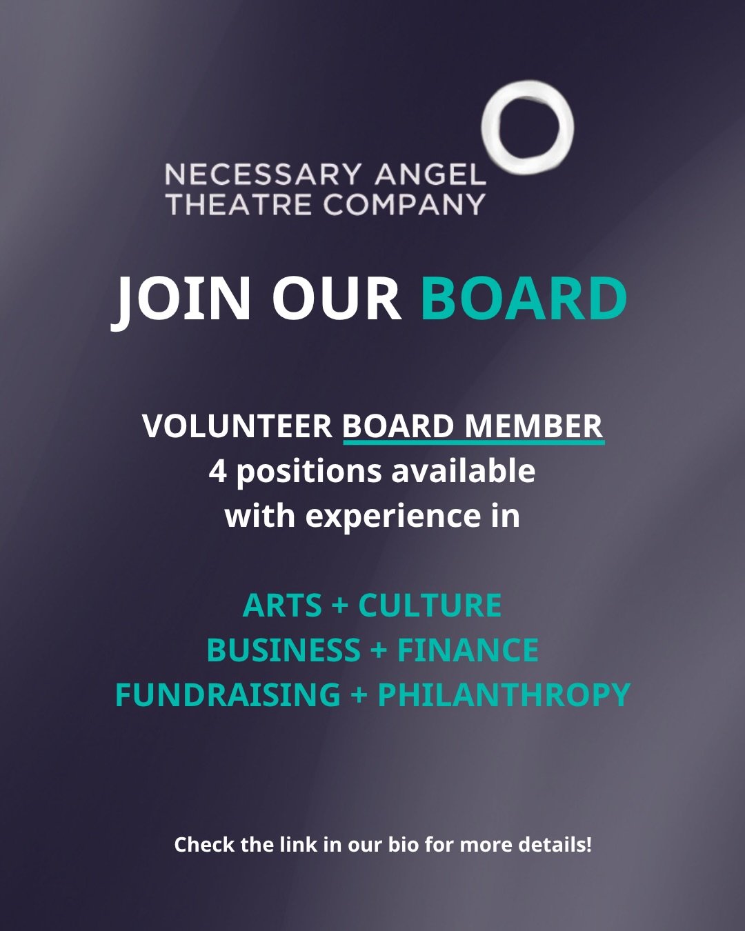 Necessary Angel is hiring! 💫

We are currently looking for volunteer board members 💫

Join us on our mission to create radical connection. 

Learn more at the link in our bio and apply at info@necessaryangel.com
