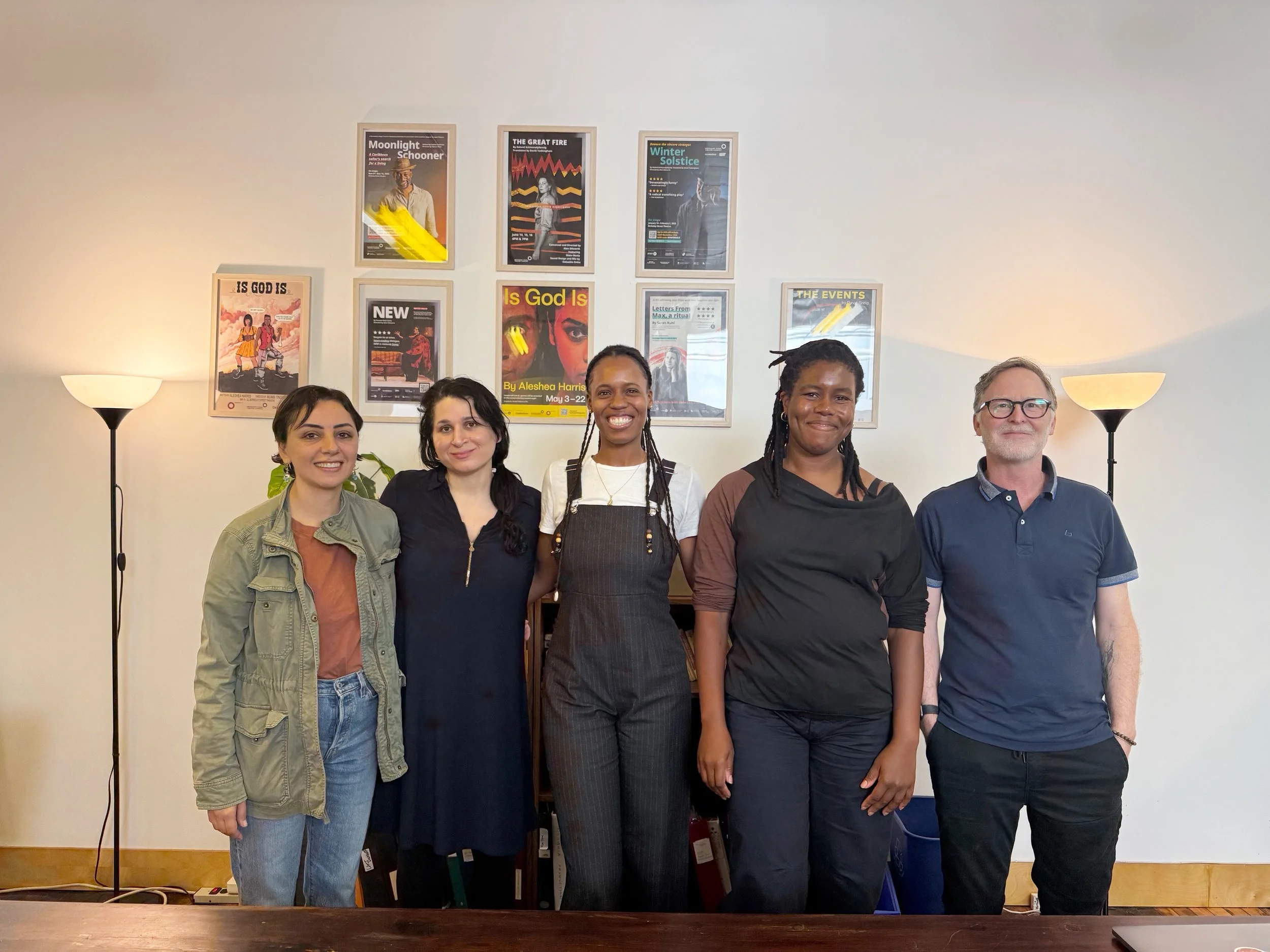 The NA LAB is officially kicking off this season! This is our biggest residency yet, with NA Resident Artists Rimah Jabr and Kabrena Robinson, and NA Playwright in Residence, Anahita Dehbonehie.

With huge thanks to the visionary supporters of the NA