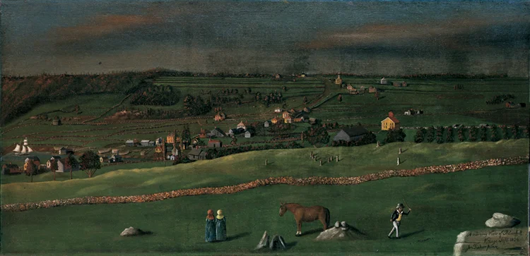 Fisher, Jonathan, "A Morning View of Blue Hill Village," 1824, 65.1465.135