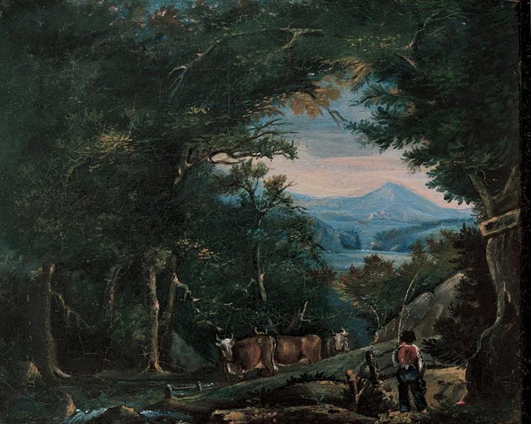 Cole, Thomas, "Cattle and Distant Mountains," 1822, 46.576