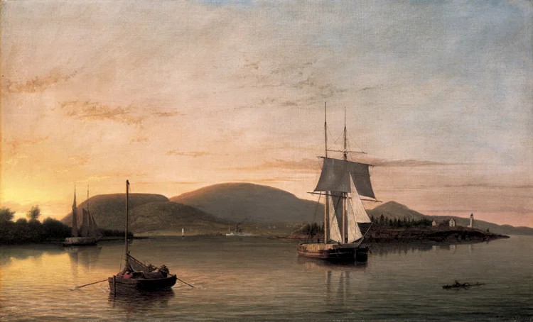 Lane, Fitz Henry, "Camden Mountains from the South Entrance to the Harbor," 1859, 97.3.30