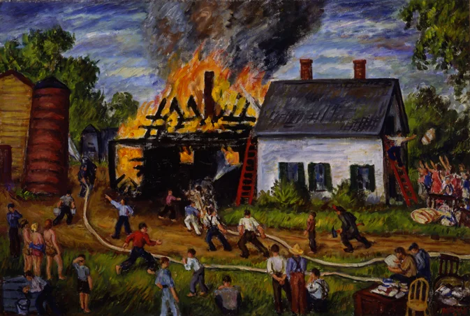 Pierce, Waldo, "Fire at East Orrington," 1940, 50.708