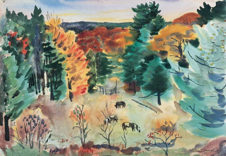 Zorach, William, "Fall Homestead Pasture," 1928, 80.36.2