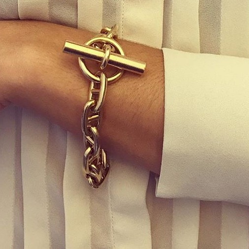 The ultimate classic bracelet !courtesy of @pesteldebord. #hermes #18kt #bracelet #pesteldebord #classic #lovegoldlive#chainedancre
