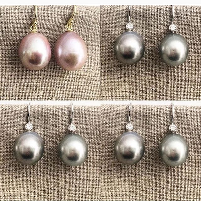 Holiday gifts ! #tahitianpearls #earrings #diamondlife #jewelryaddicts #mondaymotivation #holidayseason #giftideas #aglantzinc #18kt
