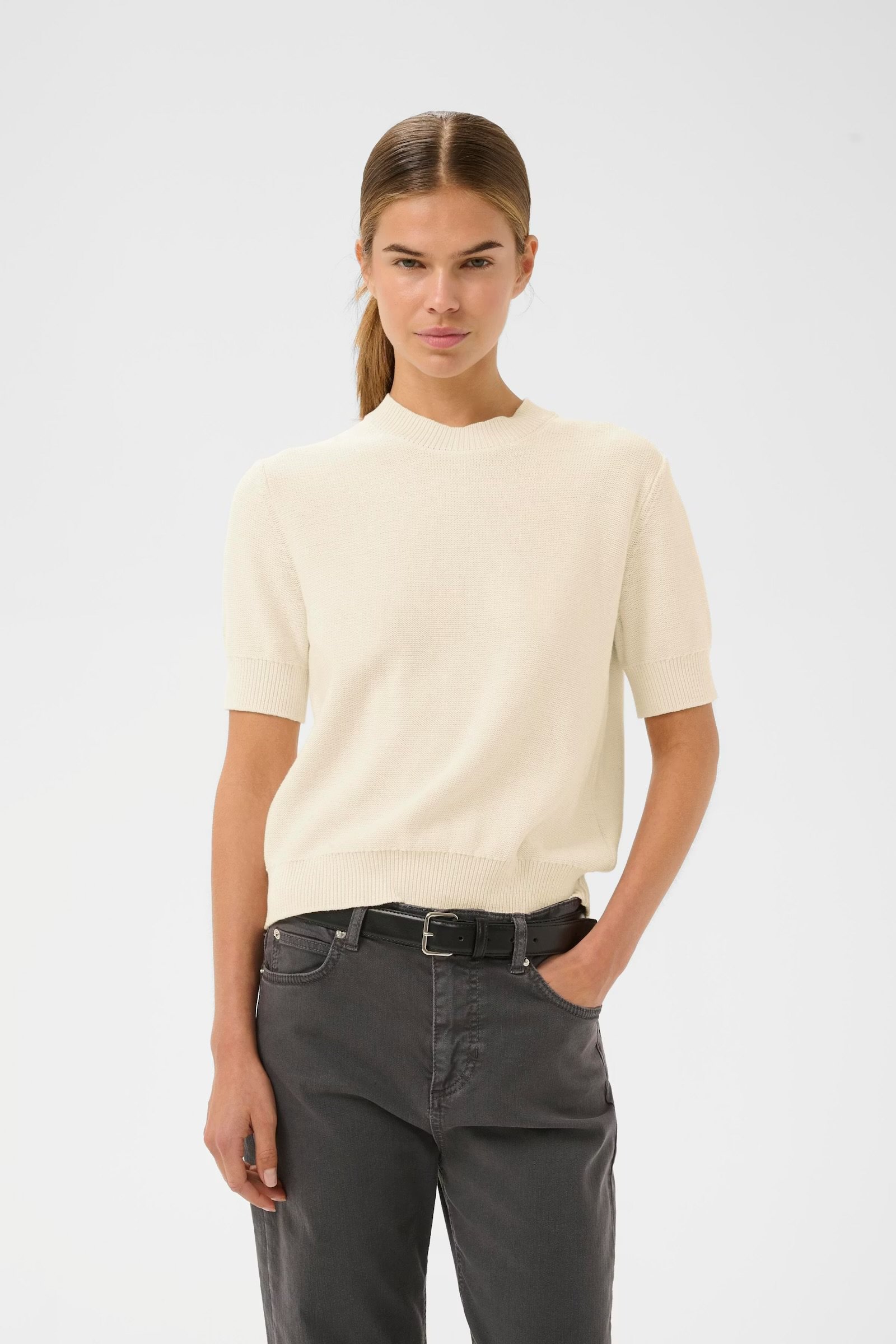 Naasu Knit Top in Whisper White - InWear