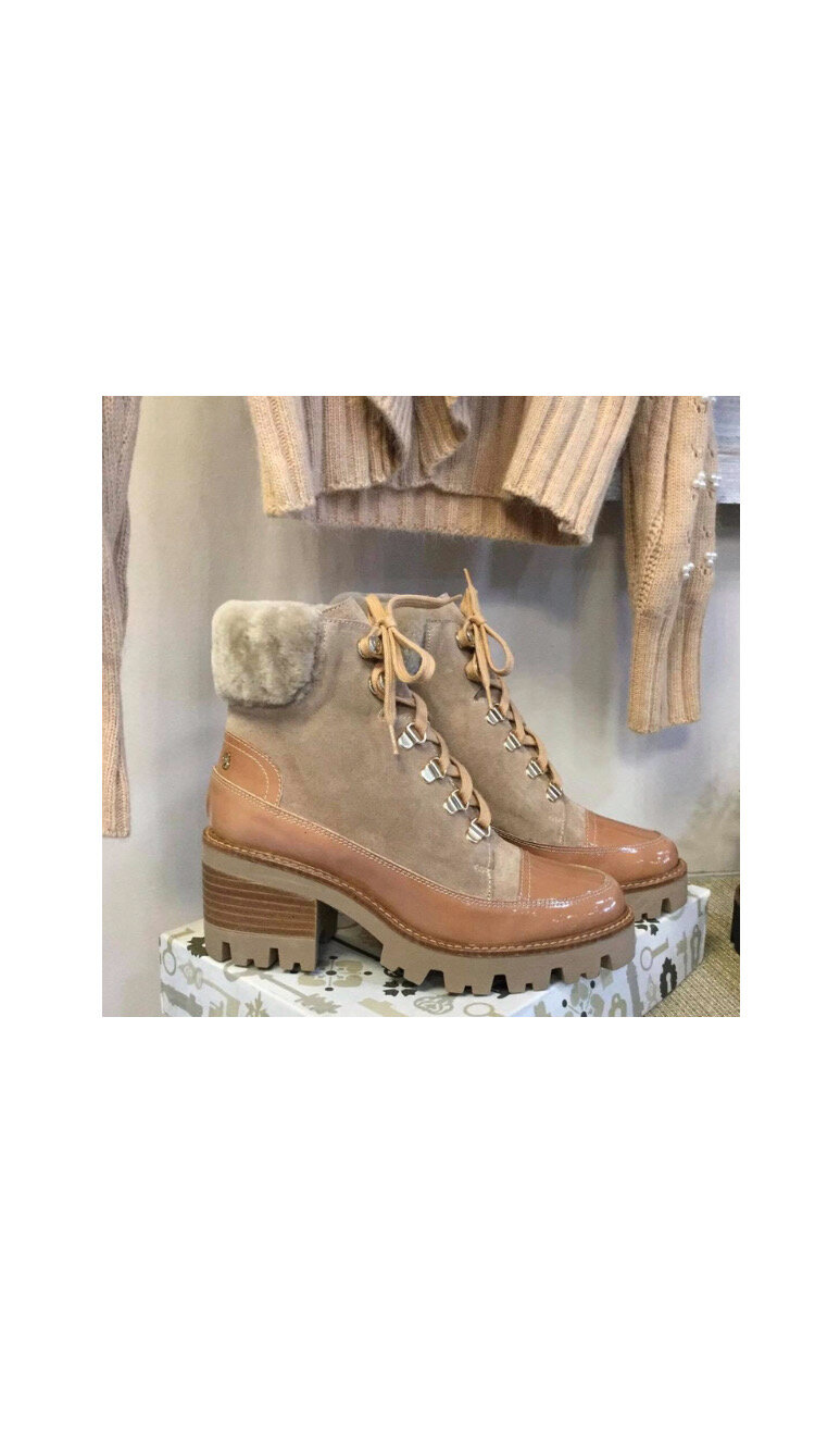 Ankle Boots with Faux Trim - Gadea