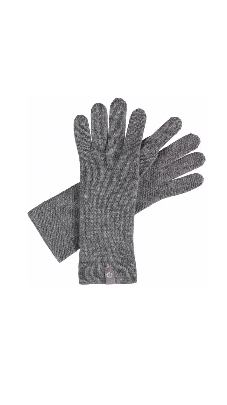 Knit Gloves in Pure Cashmere in Gray - Fraas