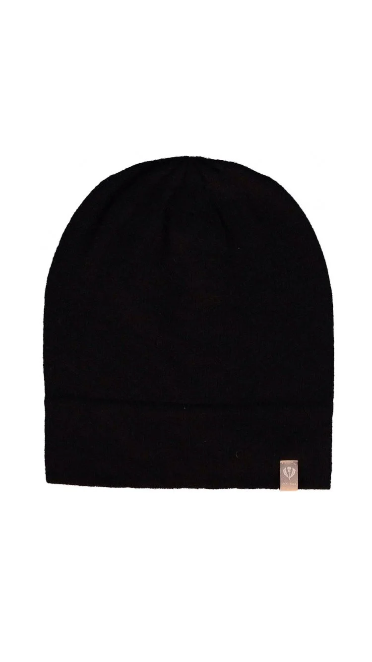 Hat in Pure Cashmere in Black - Fraas