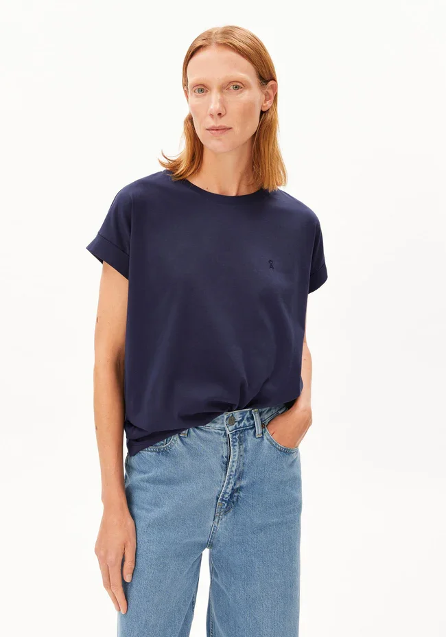 Idaara T-Shirt in Tinted Navy - ArmedAngels