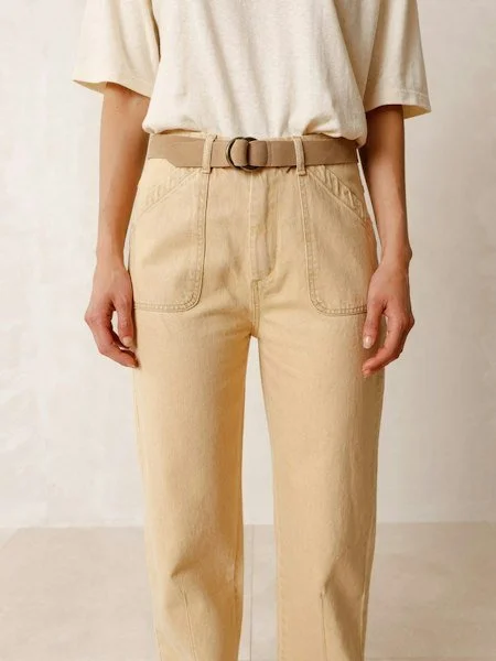 Double Buckle Leather Belt - Indi & Cold