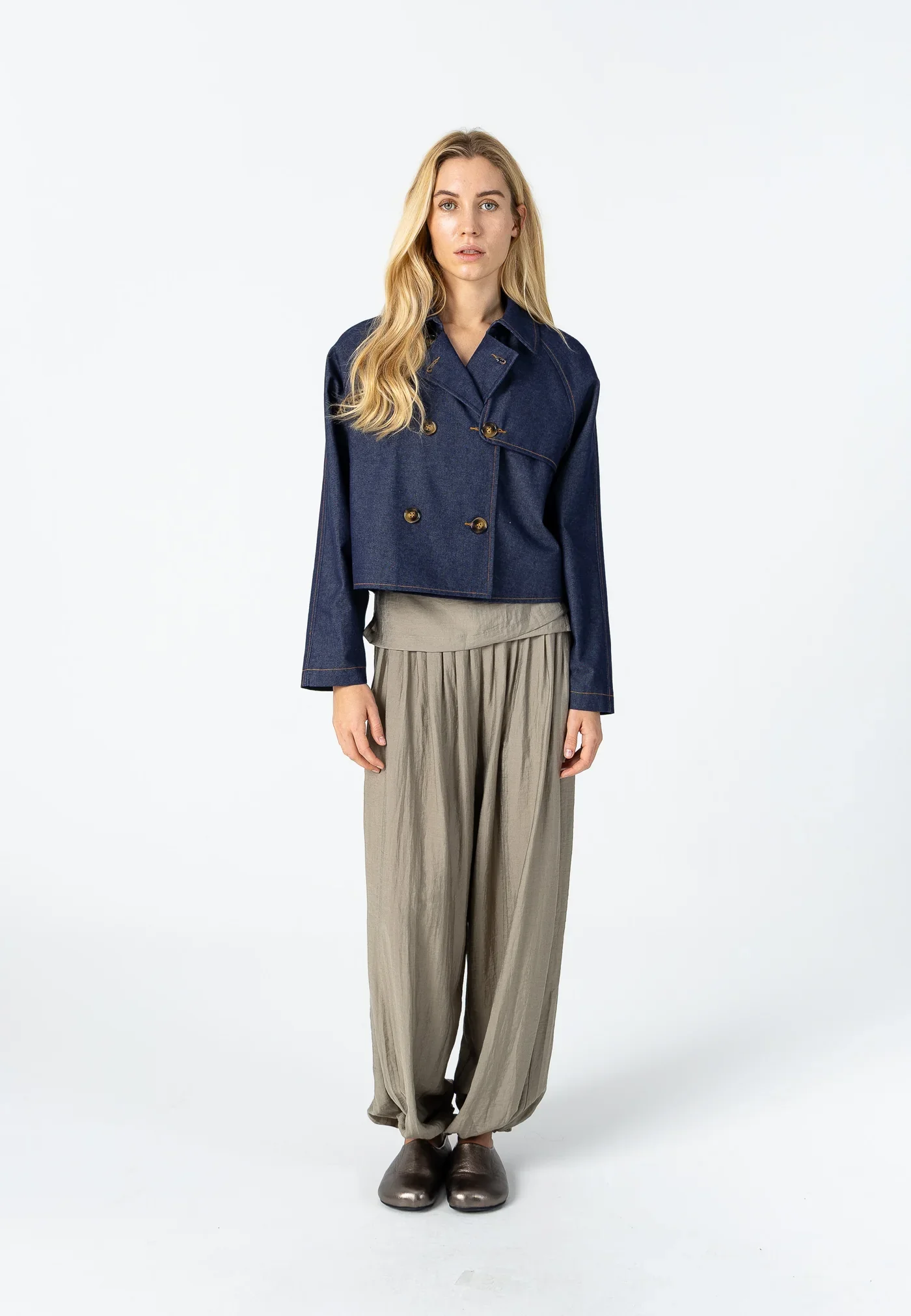 Short Denim Trench Jacket - Coster