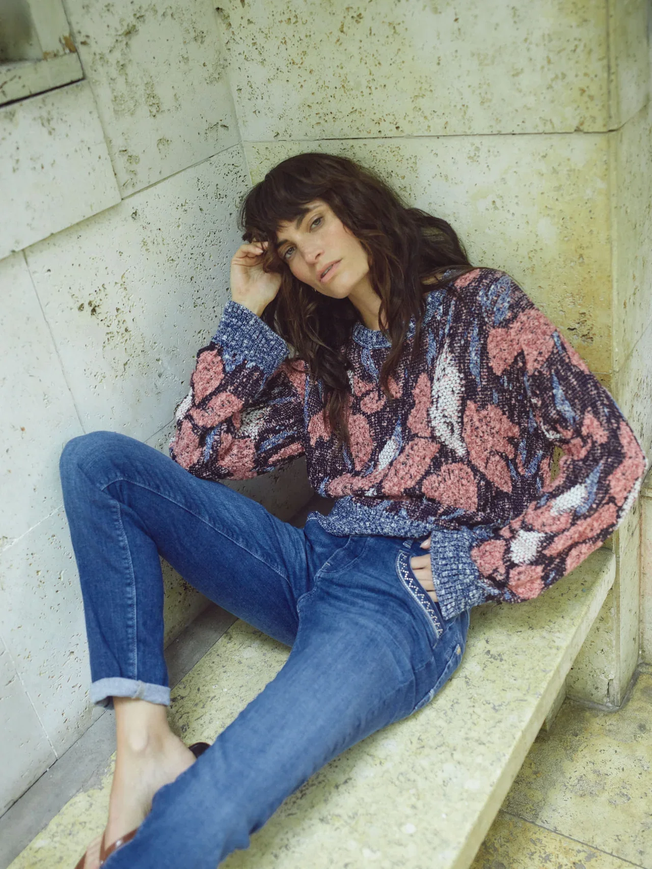 Teana Intarsia Sweater - Mos Mosh