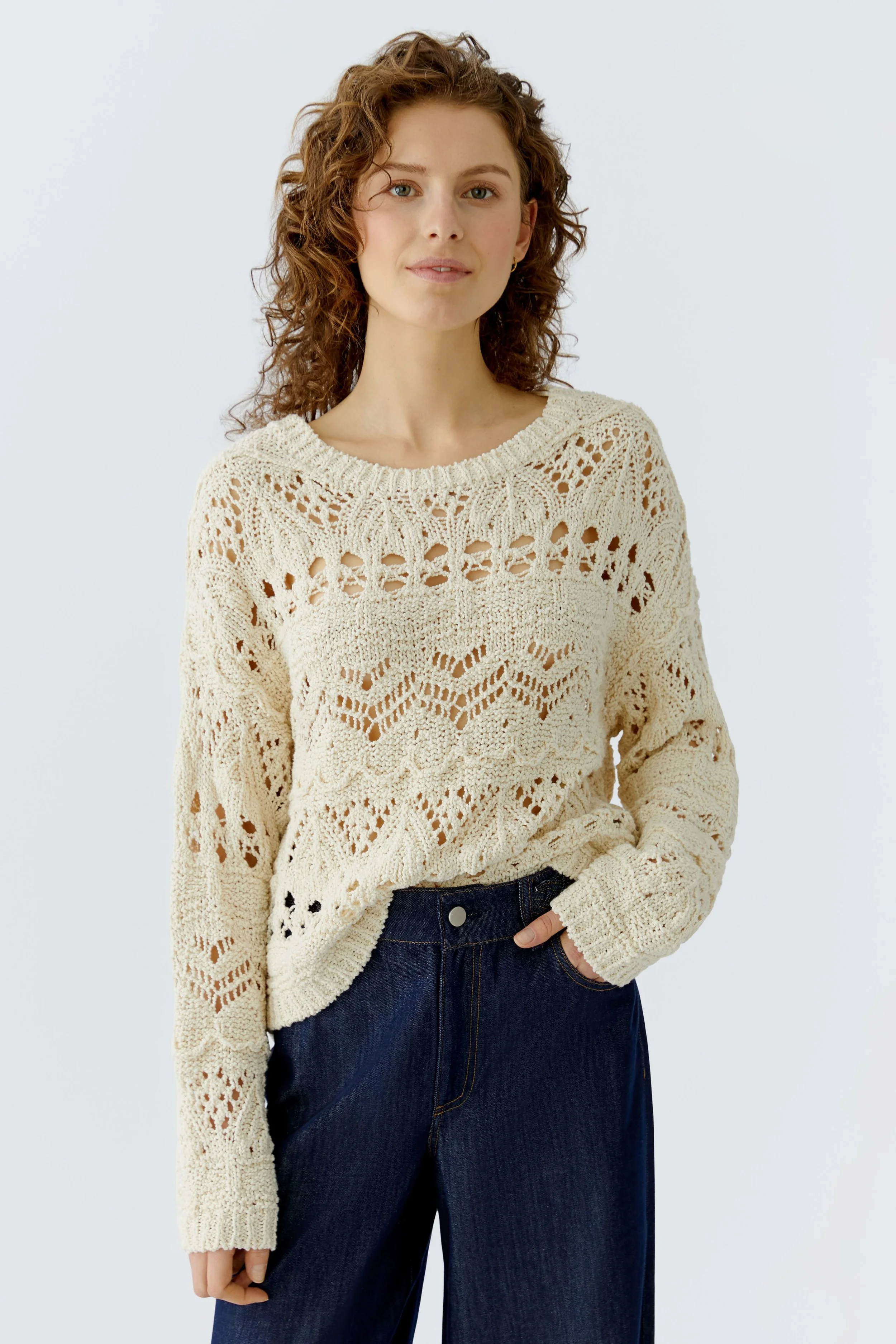 Crochet Knit Sweater - Oui