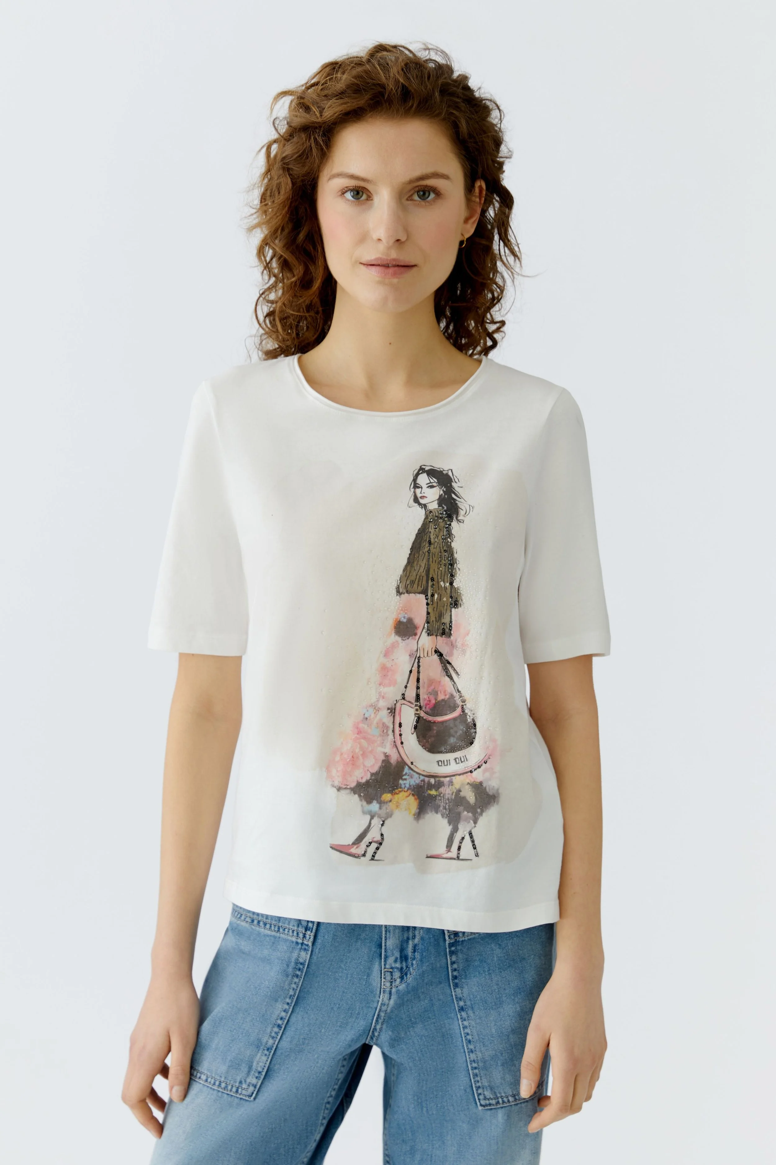 T-Shirt with Print - Oui
