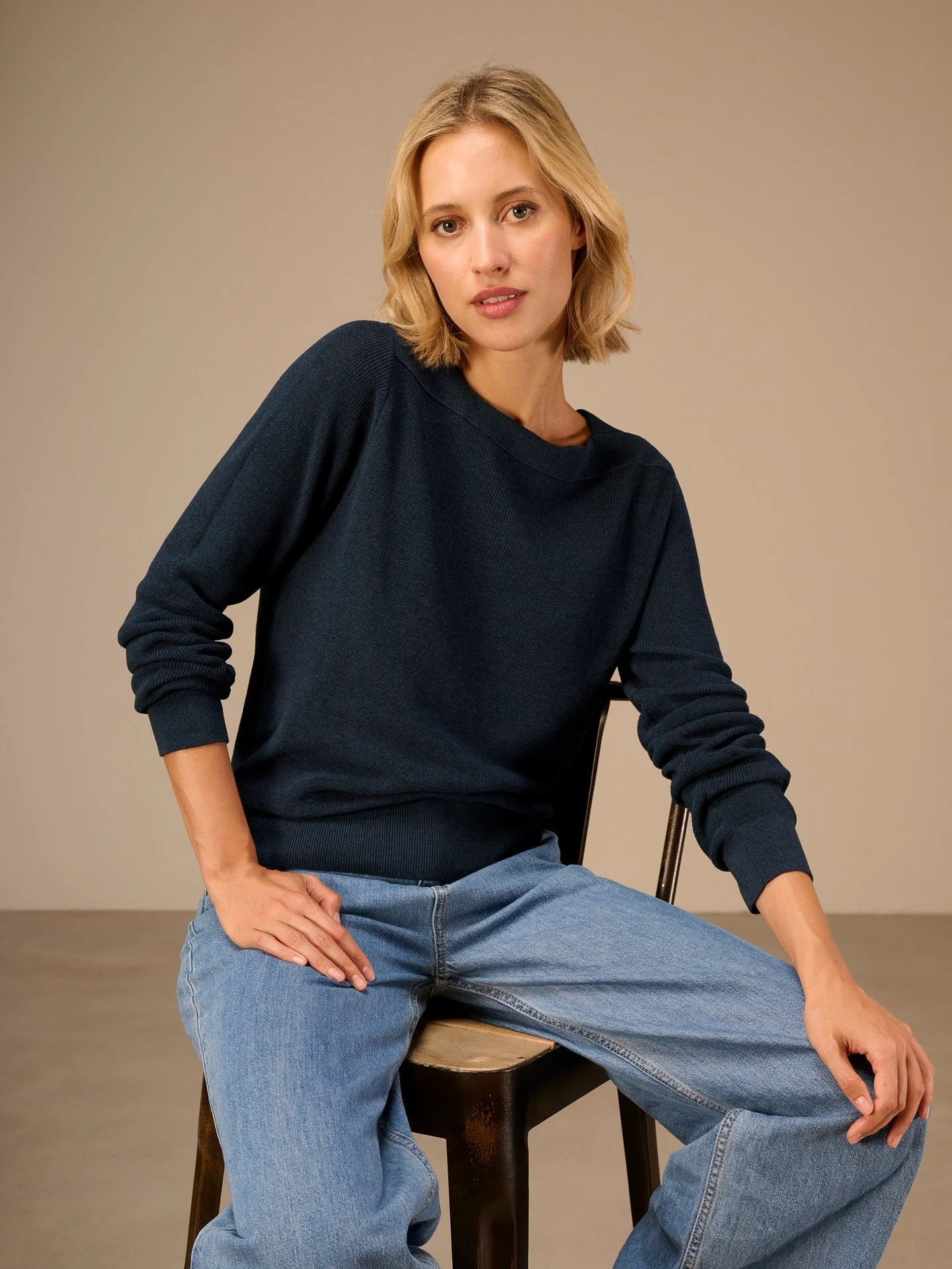 Boat Neckline Sweater - Nile