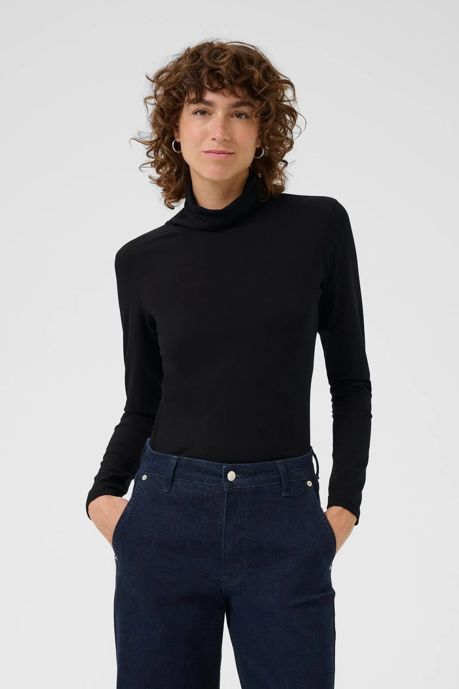 Efinas Turtleneck T-Shirt in Black - Part Two