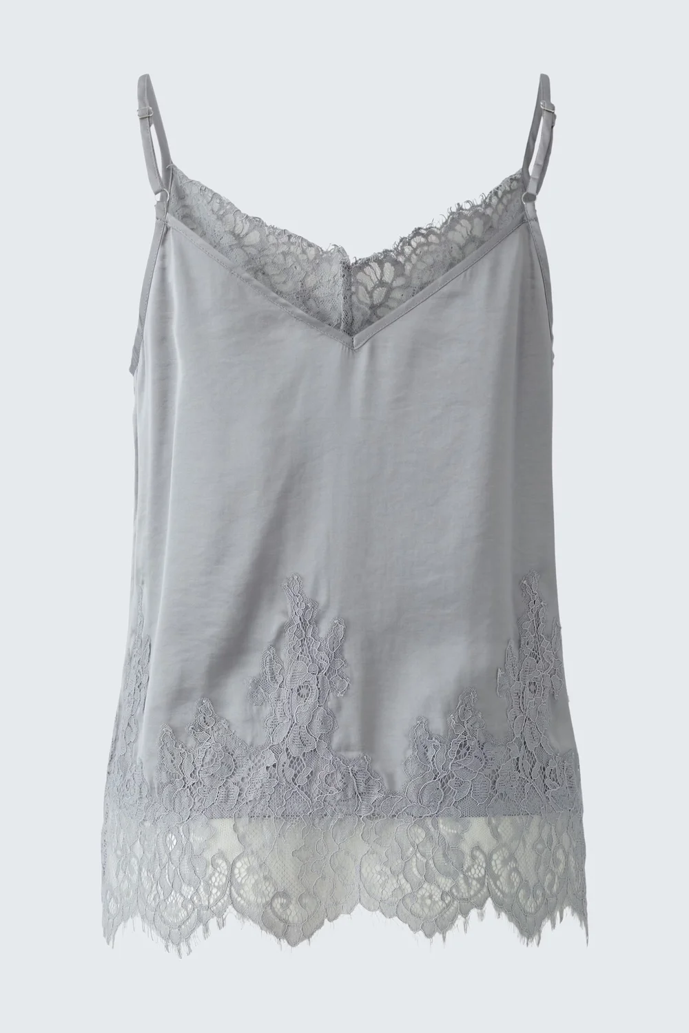 Lace Top in Gray - Oui — Fig Tree Toronto