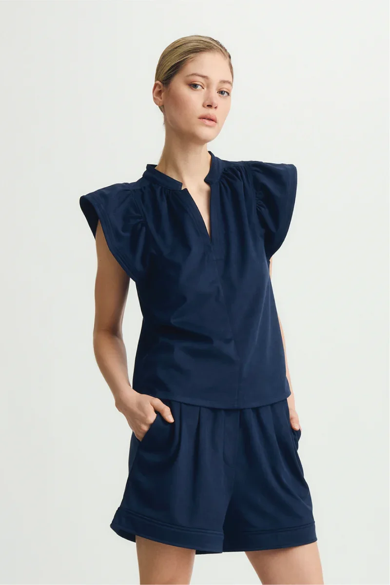 Venora Top in Navy - Melissa Nepton