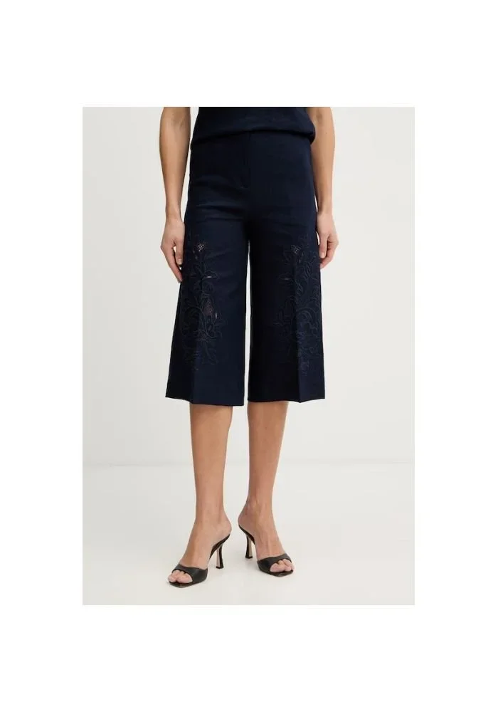 Cropped Pants with Embroidery - Twinset