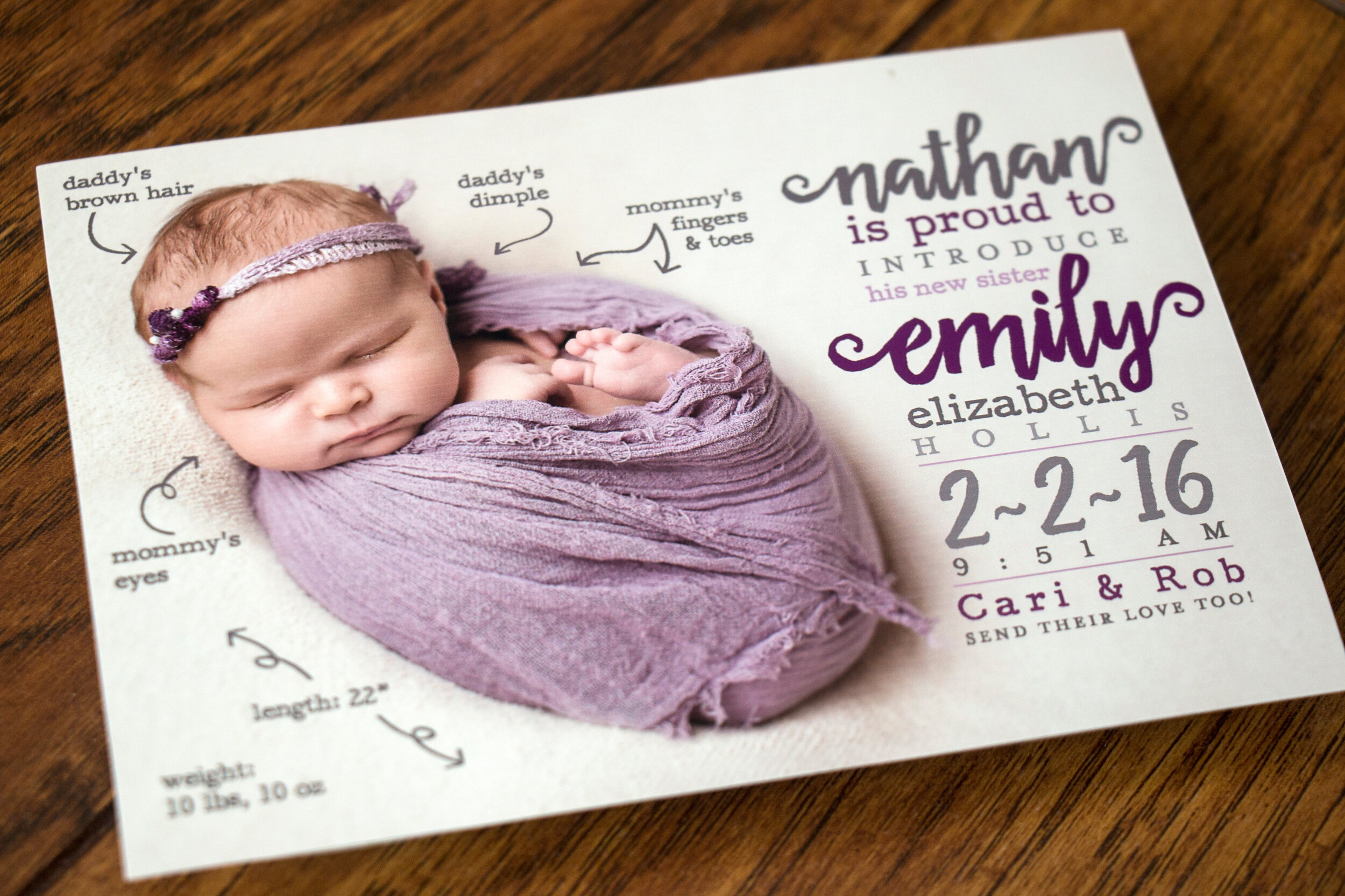 Emily's Birth Announcement
