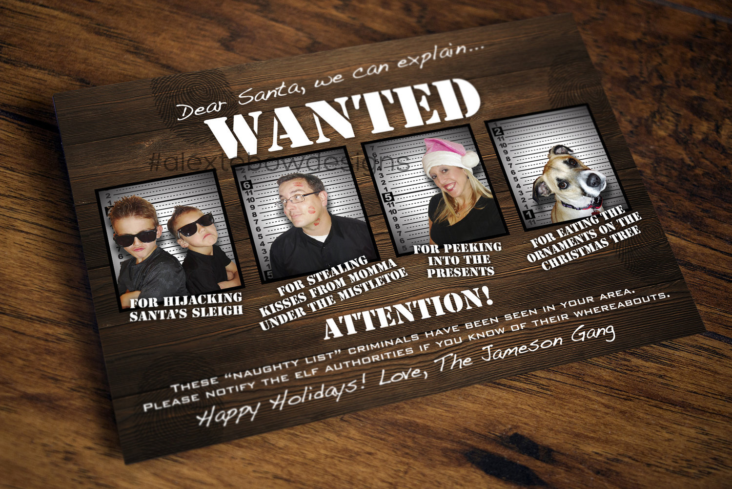 Wanted Poster Holiday Card