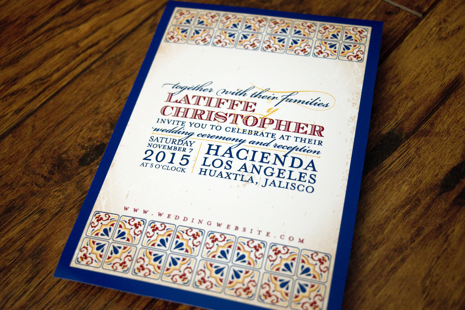 Latiffe & Chris' Talavera Tile Wedding