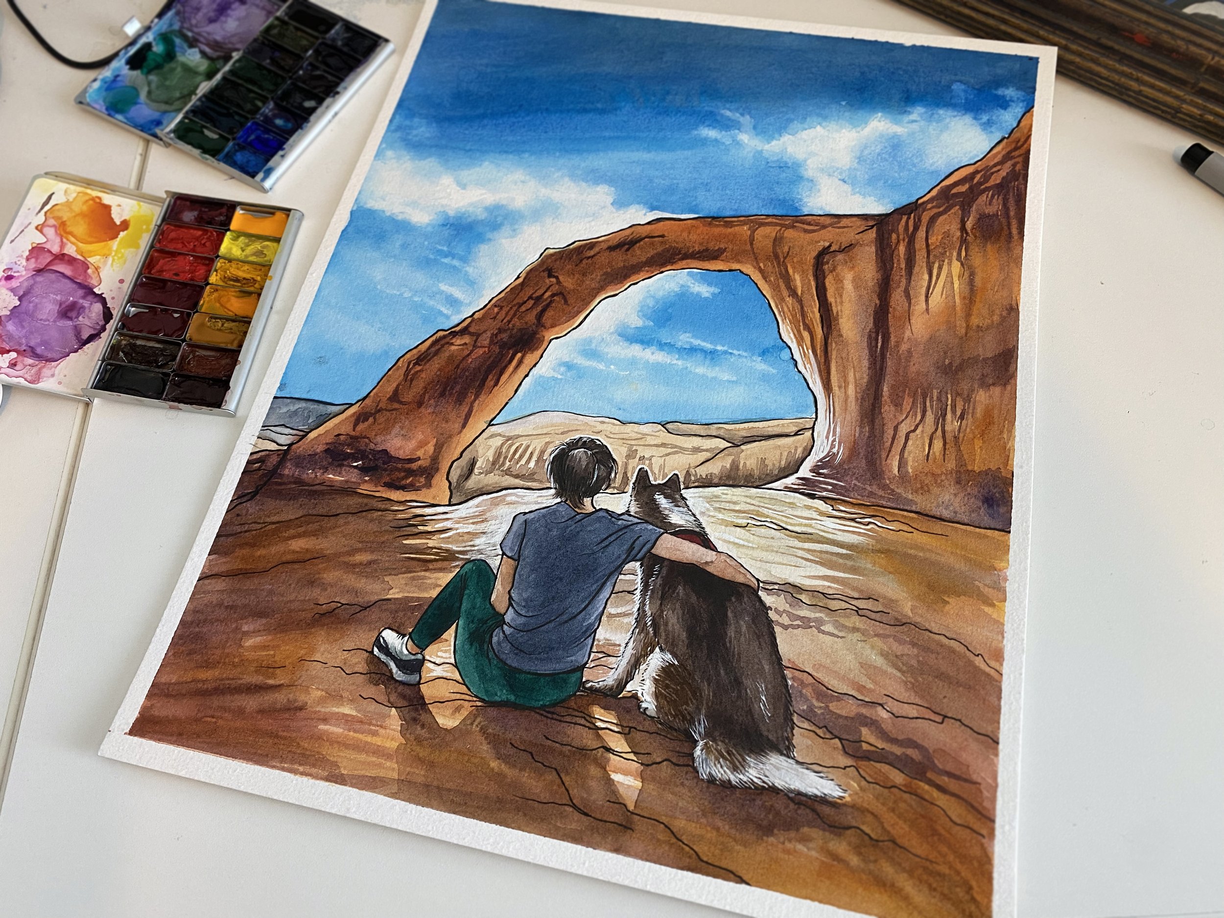 Samy & Leo at Corona Arch - Commission