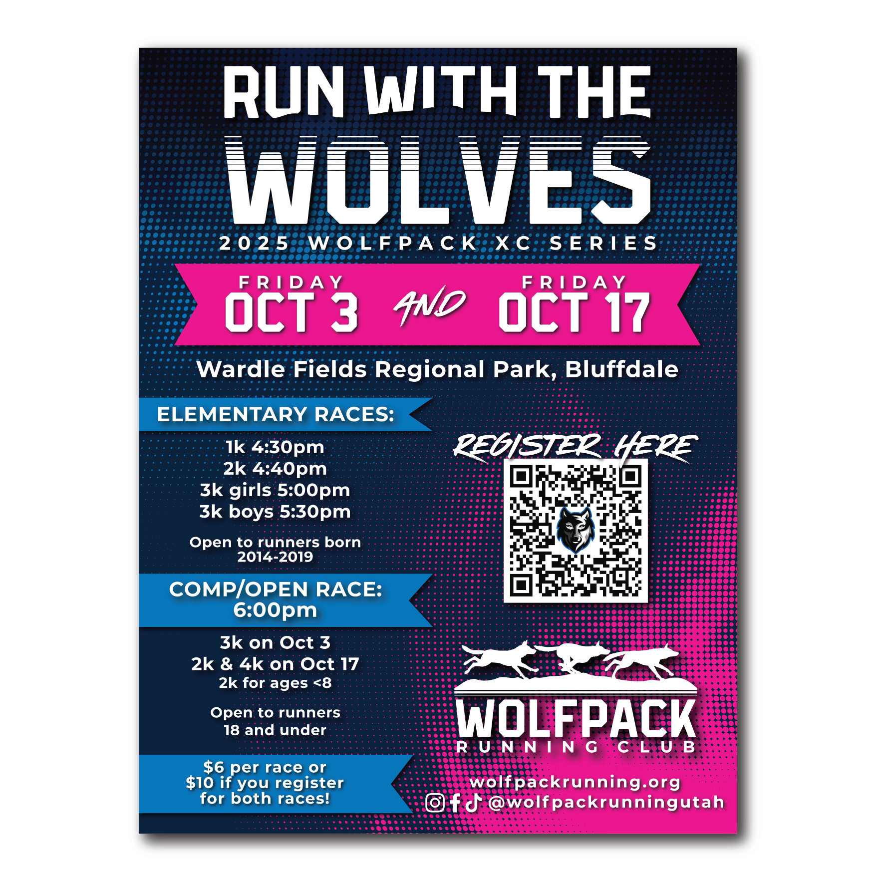 Wolfpack Cross Country Meet Poster 2025