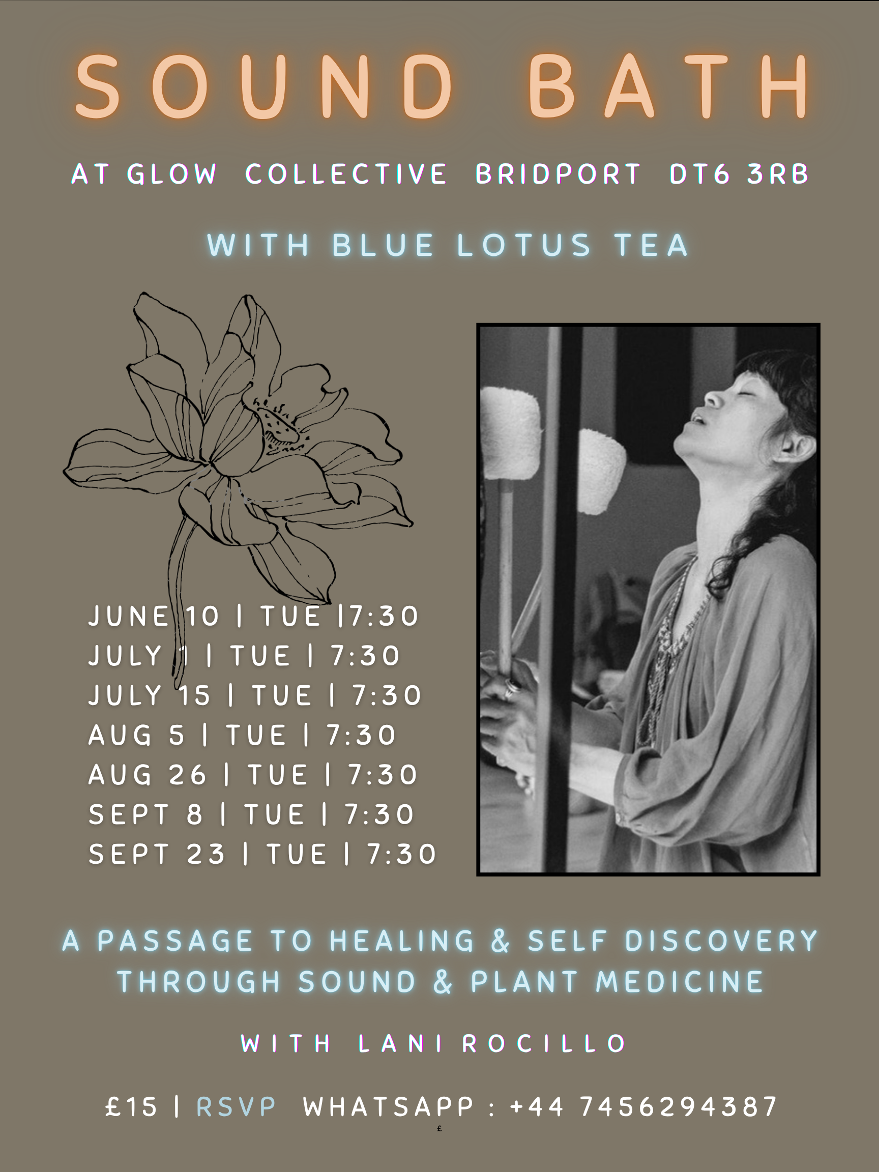 Sound Bath with Blue Lotus Tea at Glow Collective Bridport