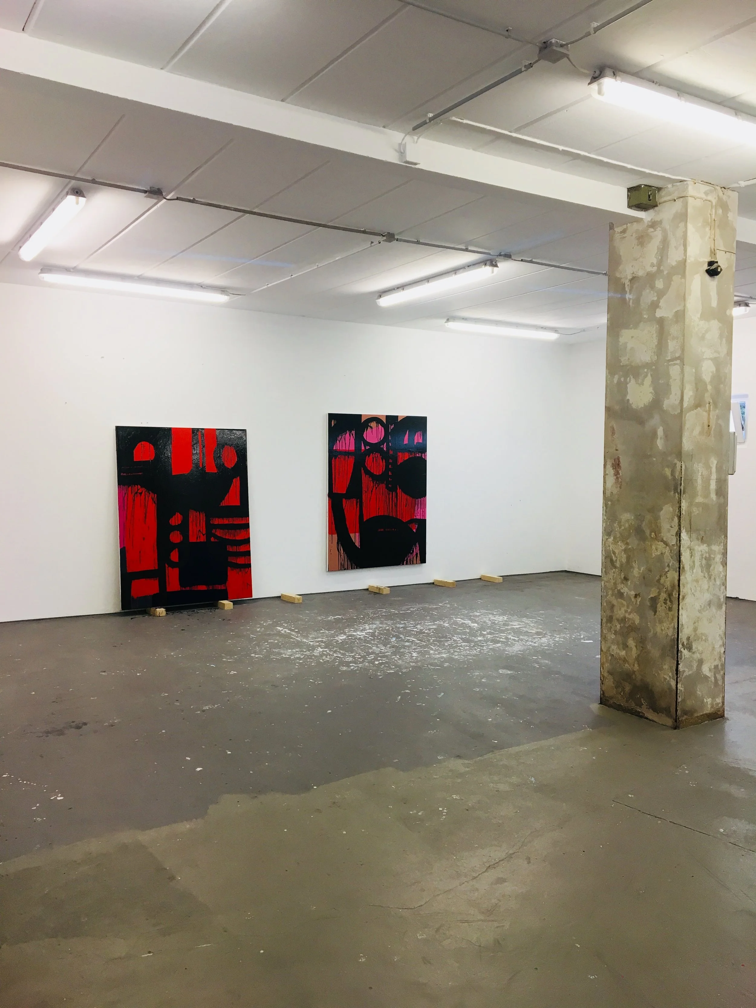  MID CASE GREY  2018 // each 170cm x 130cm  acrylic and varnish on canvas    