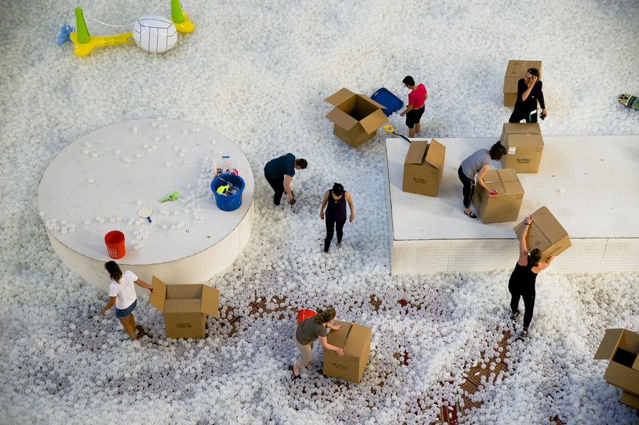 the ant-line started in the Building Museum...