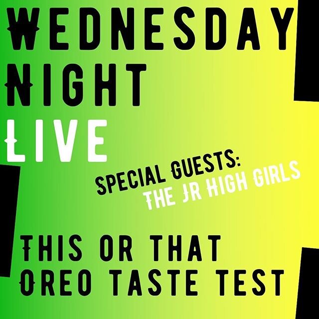 Wednesday Night Live tonight featuring our own Jr High Girls! Doors open @ 6:20 and dismiss at 7:30! #thatwasosm