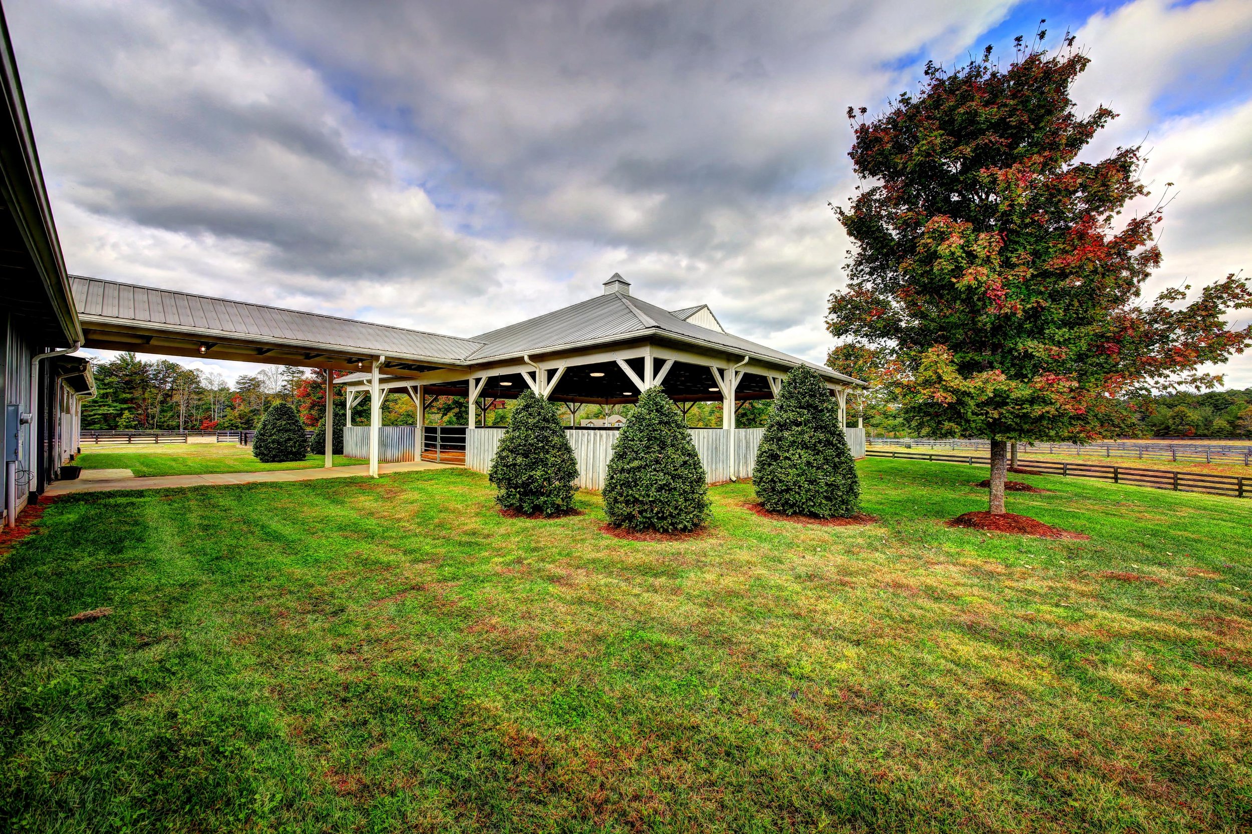 Covered riding ring at the CRC Stables.