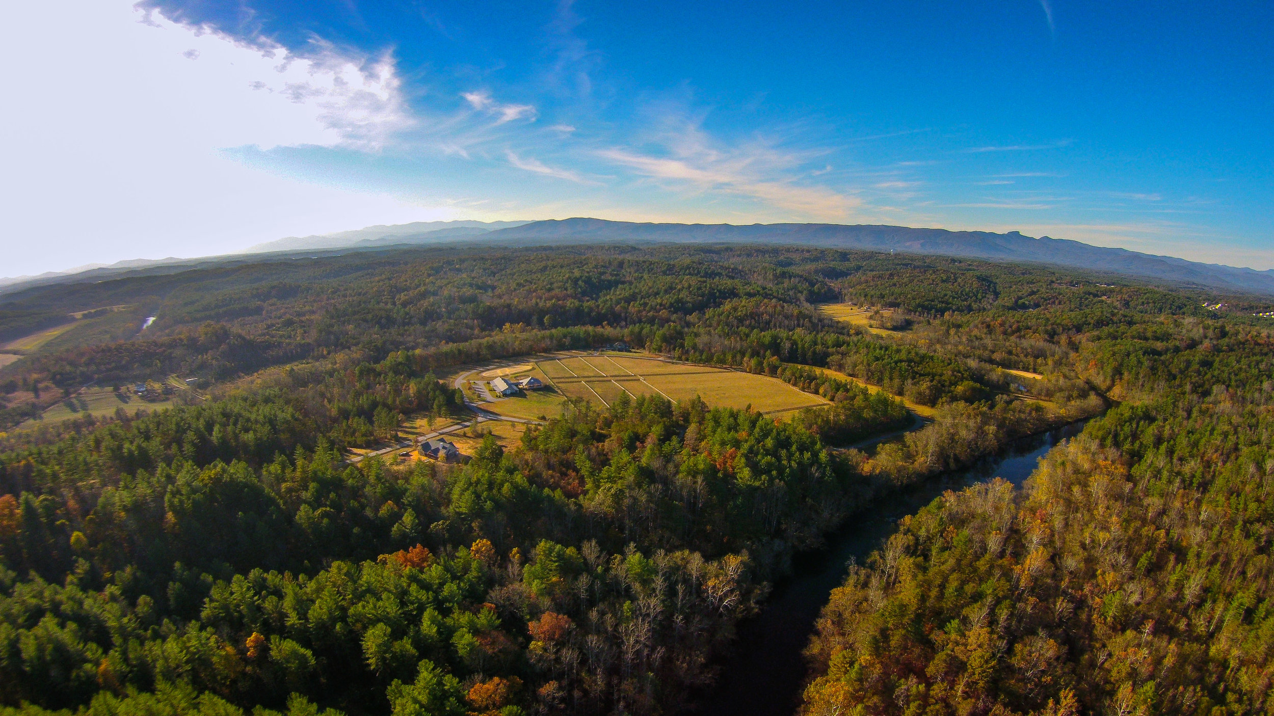 Aerial view of the Catawba River Club.