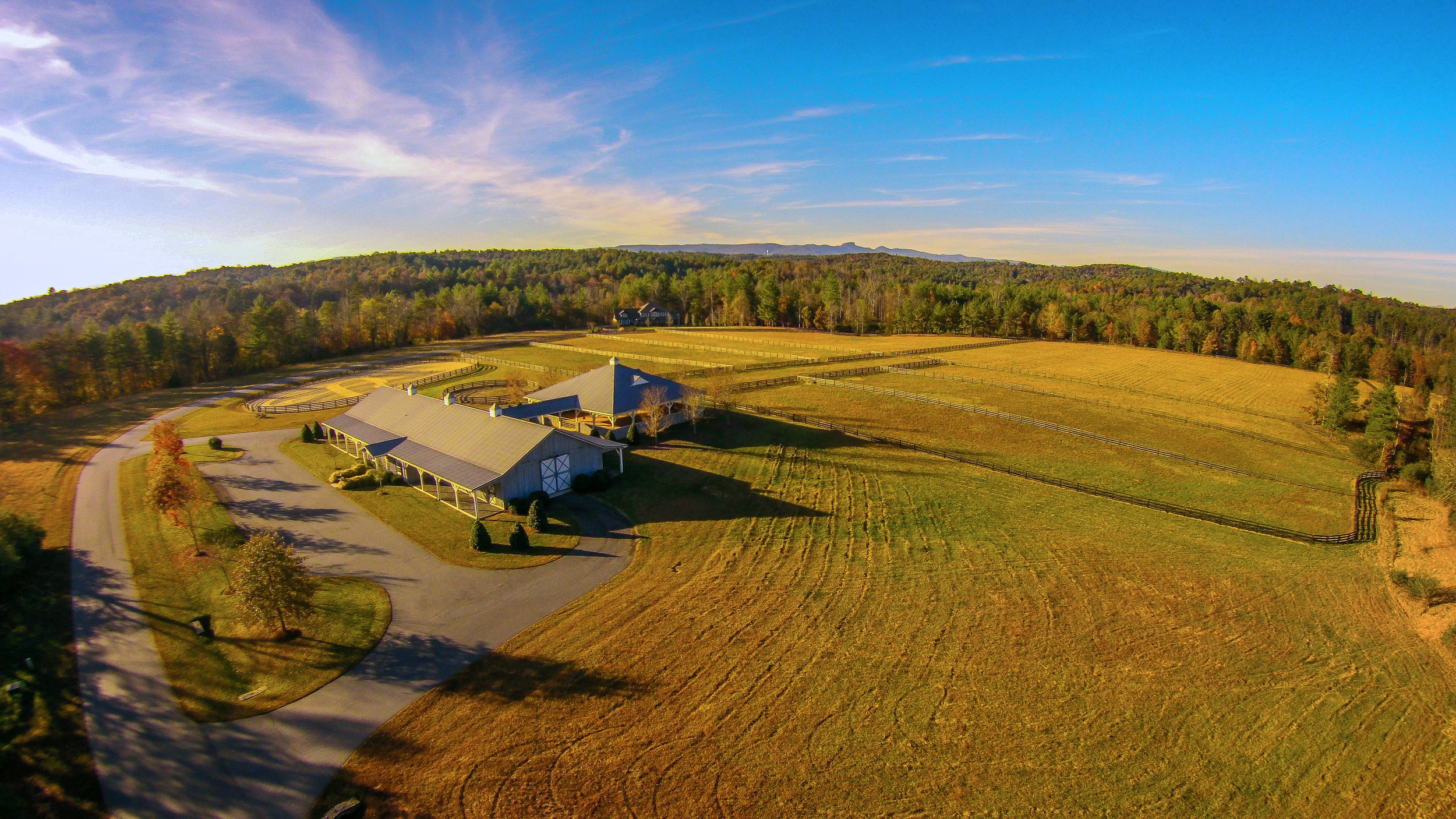  Aerial view of the Catawba River Club Stables 