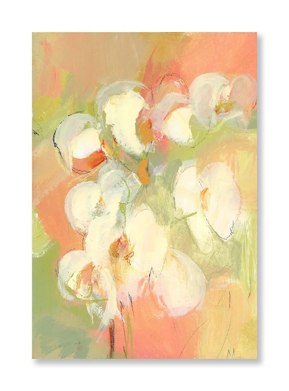 Breaking Dawn Abstract Painting on Paper by Artist, CoCo Zentner.jpeg