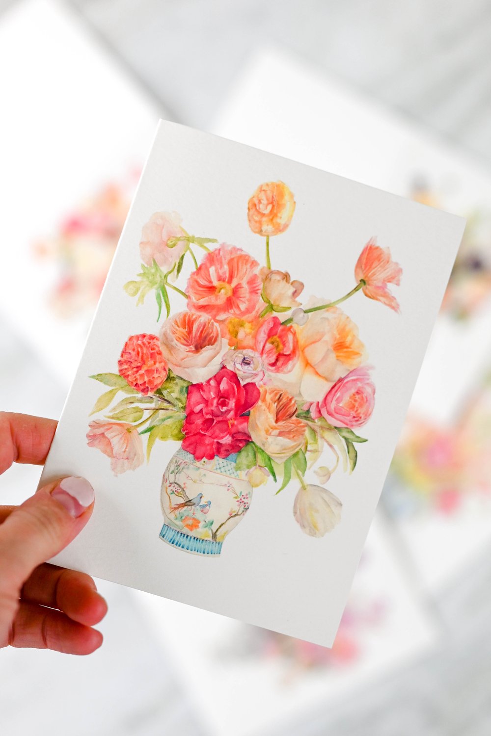 The Dutch Floral Folded Notecards by Artist, CoCo Zentner. 5 Assorted ...