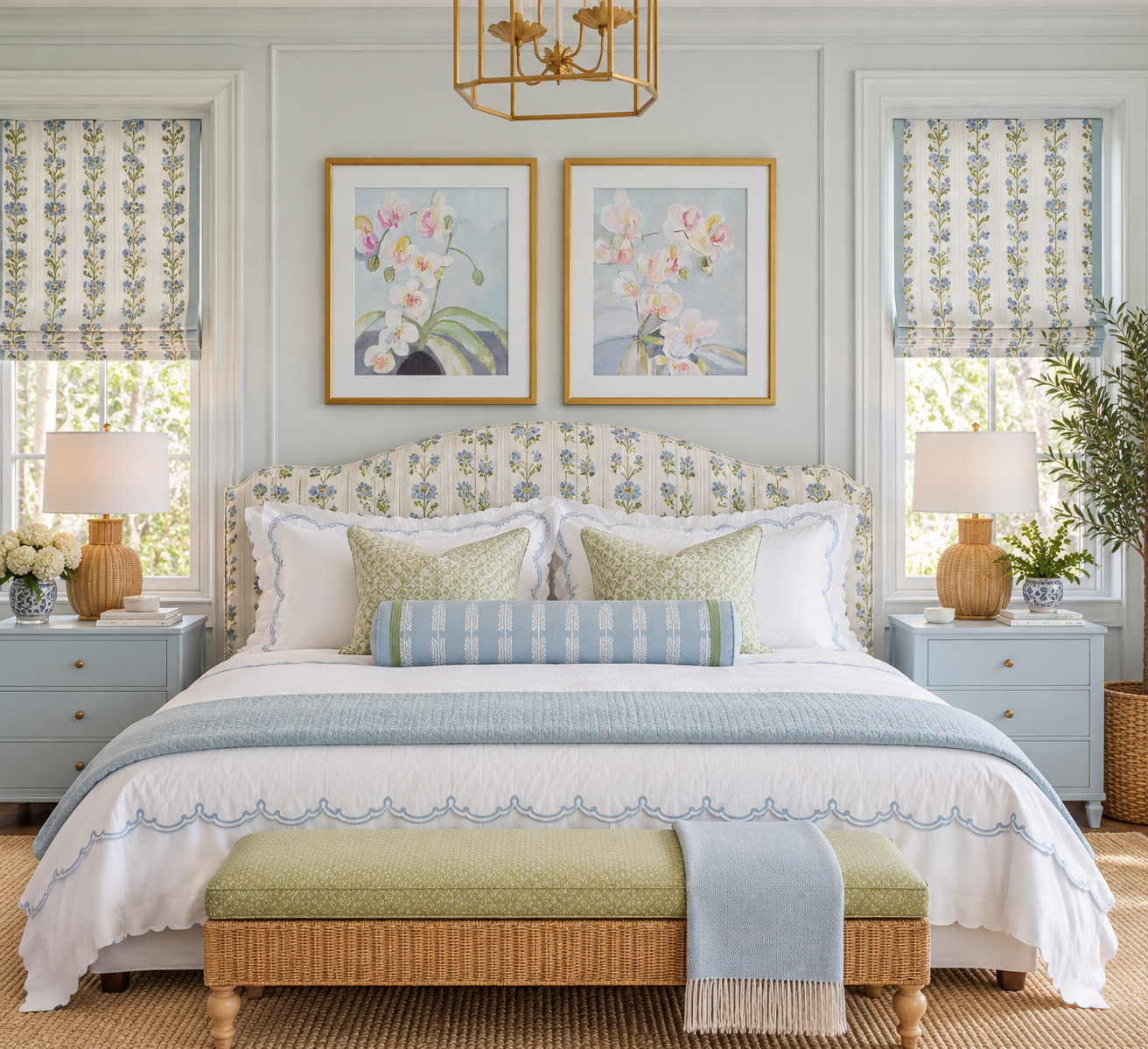 Serene Coastal Bedroom with Orchid Art.png