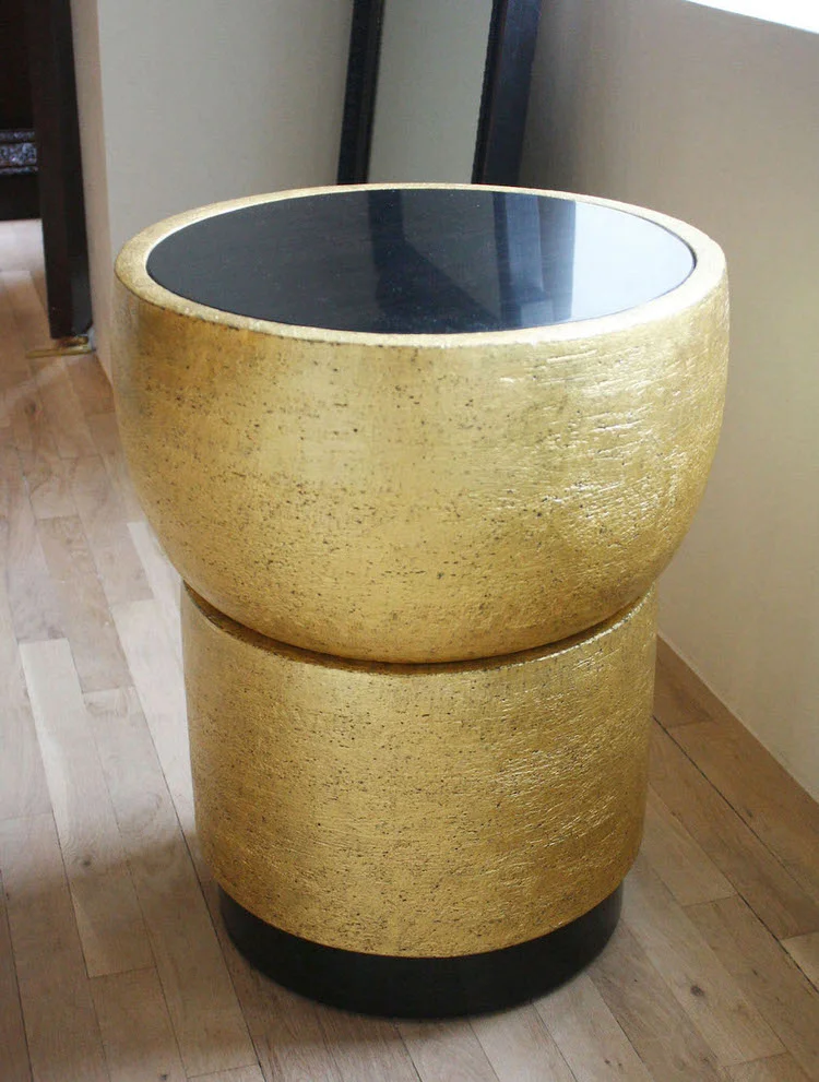 Gilded Ceramic Tulip Table