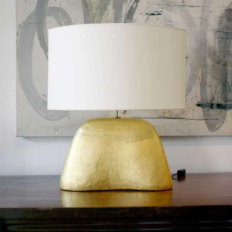Gilded Ceramic Shoulder Lamp