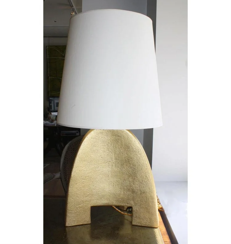 Gilded Ceramic Monument Lamp