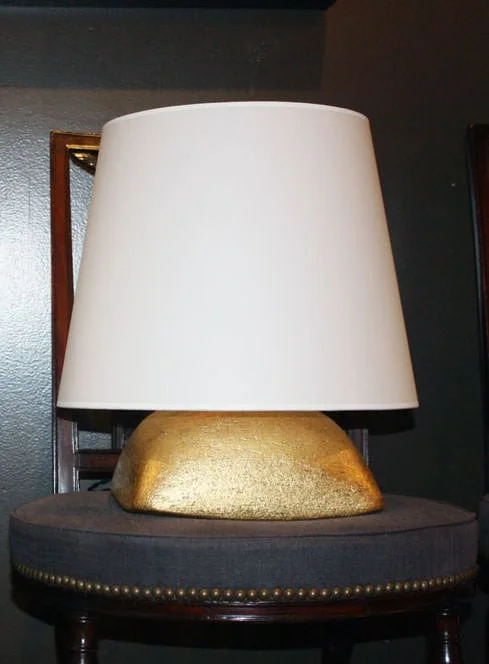 Gilded Ceramic Pillow Lamp