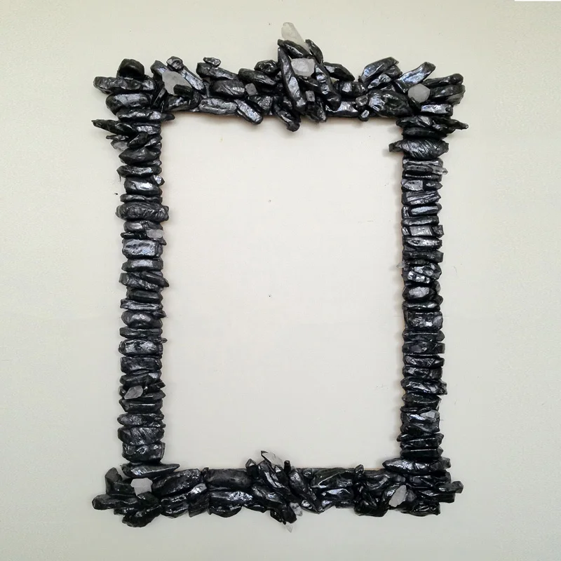 Copper Glazed & Rock Crystal Ceramic Mirror