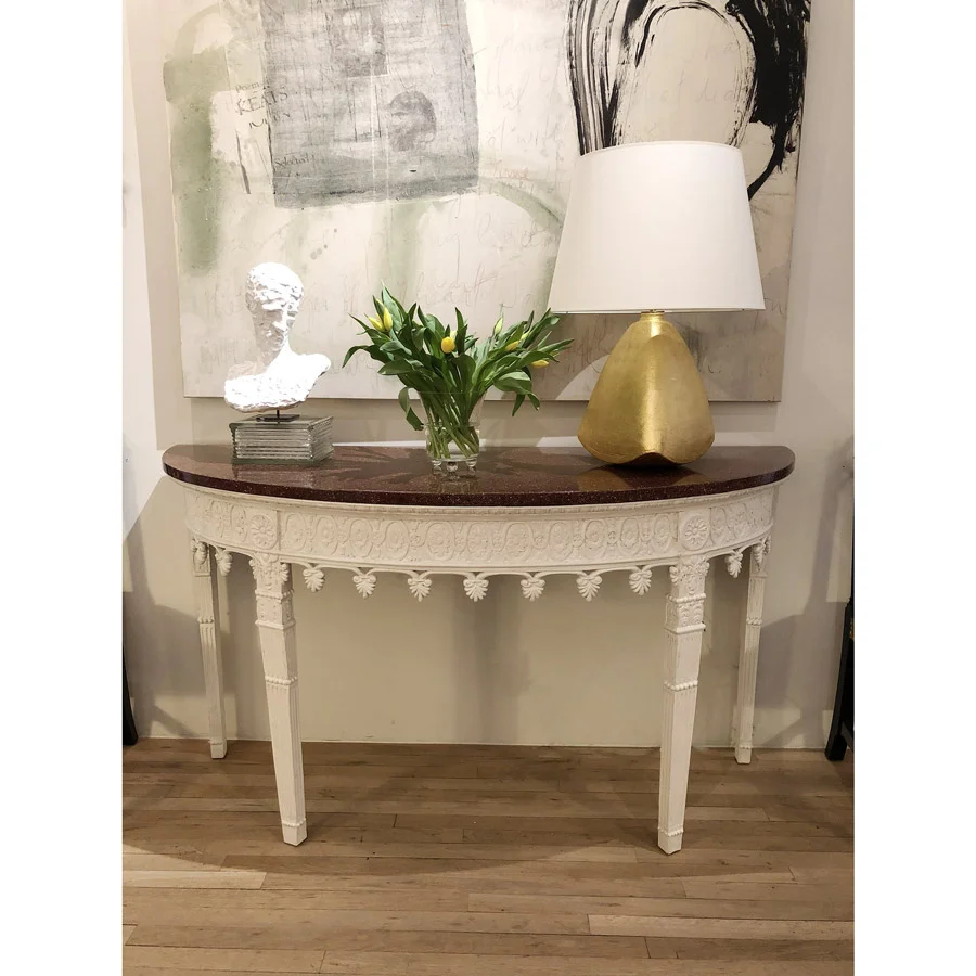 Adam Gesso & Faux Porphyry Console