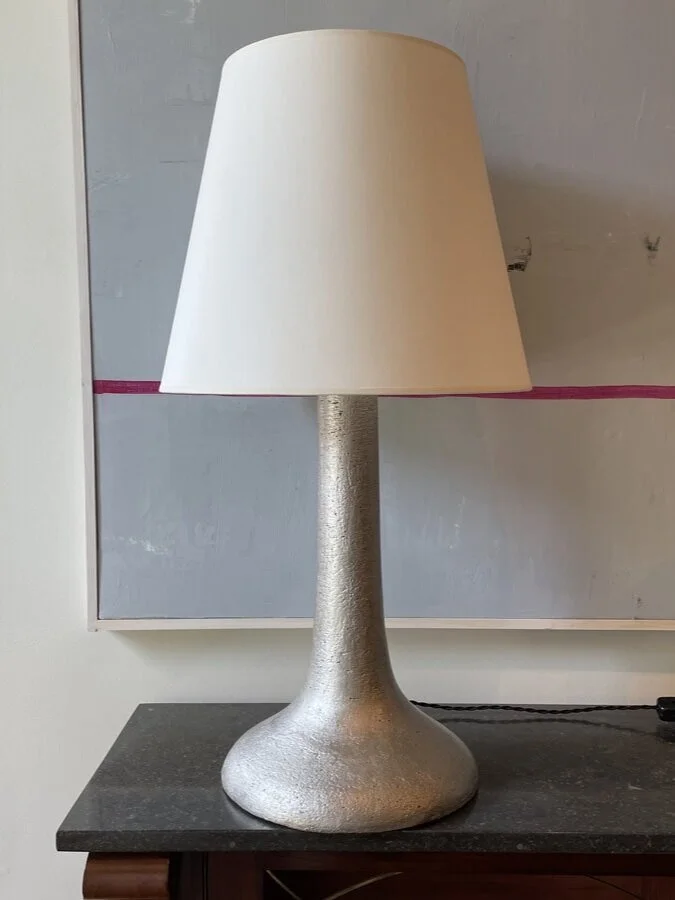 C Glazed Ceramic Lamp Gerald Bland C Glazed Ceramic Lamp Gerald Bland, Rustic Glam Table Lamps