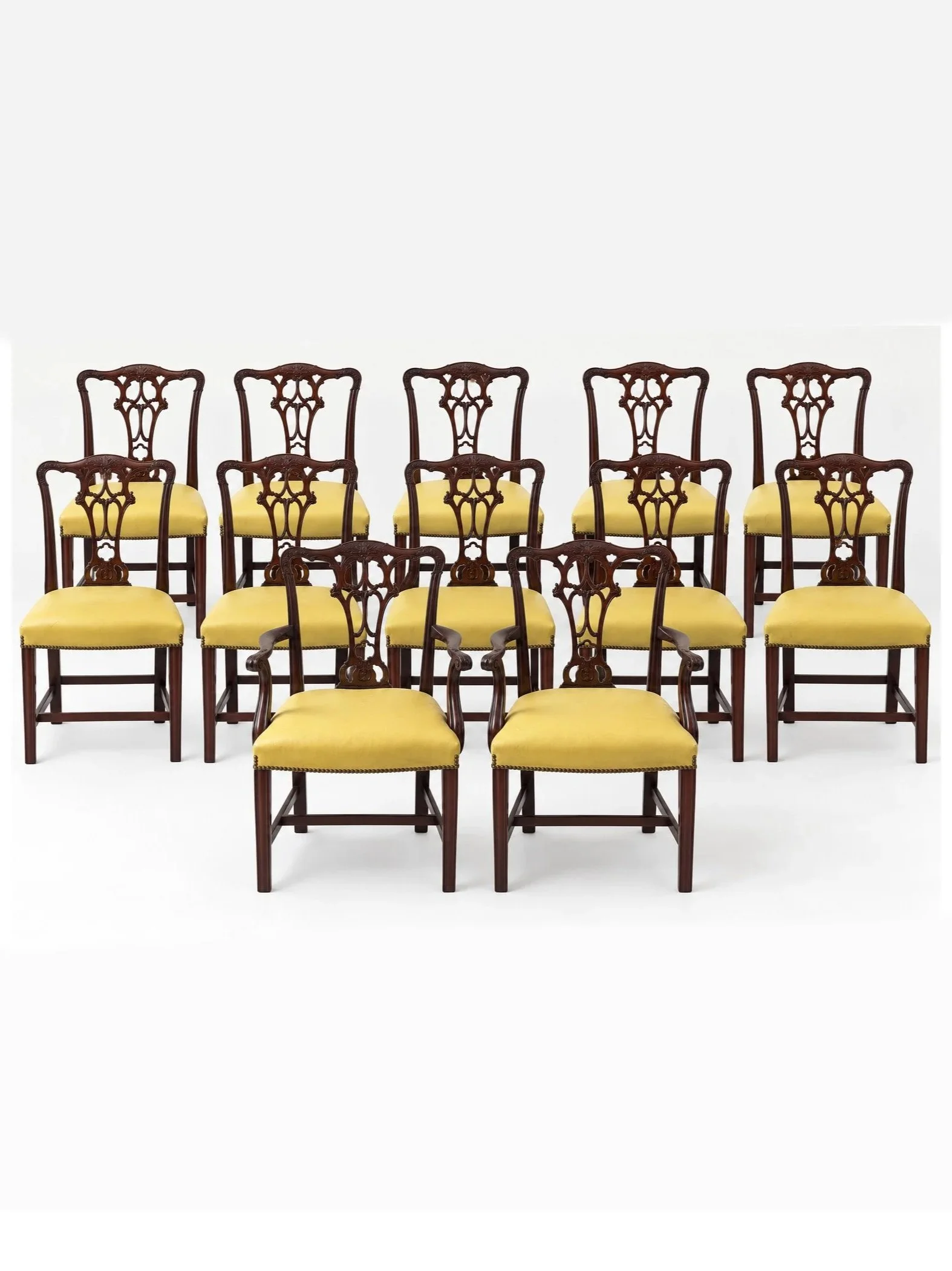 Set of Twelve Chippendale Dining Chairs