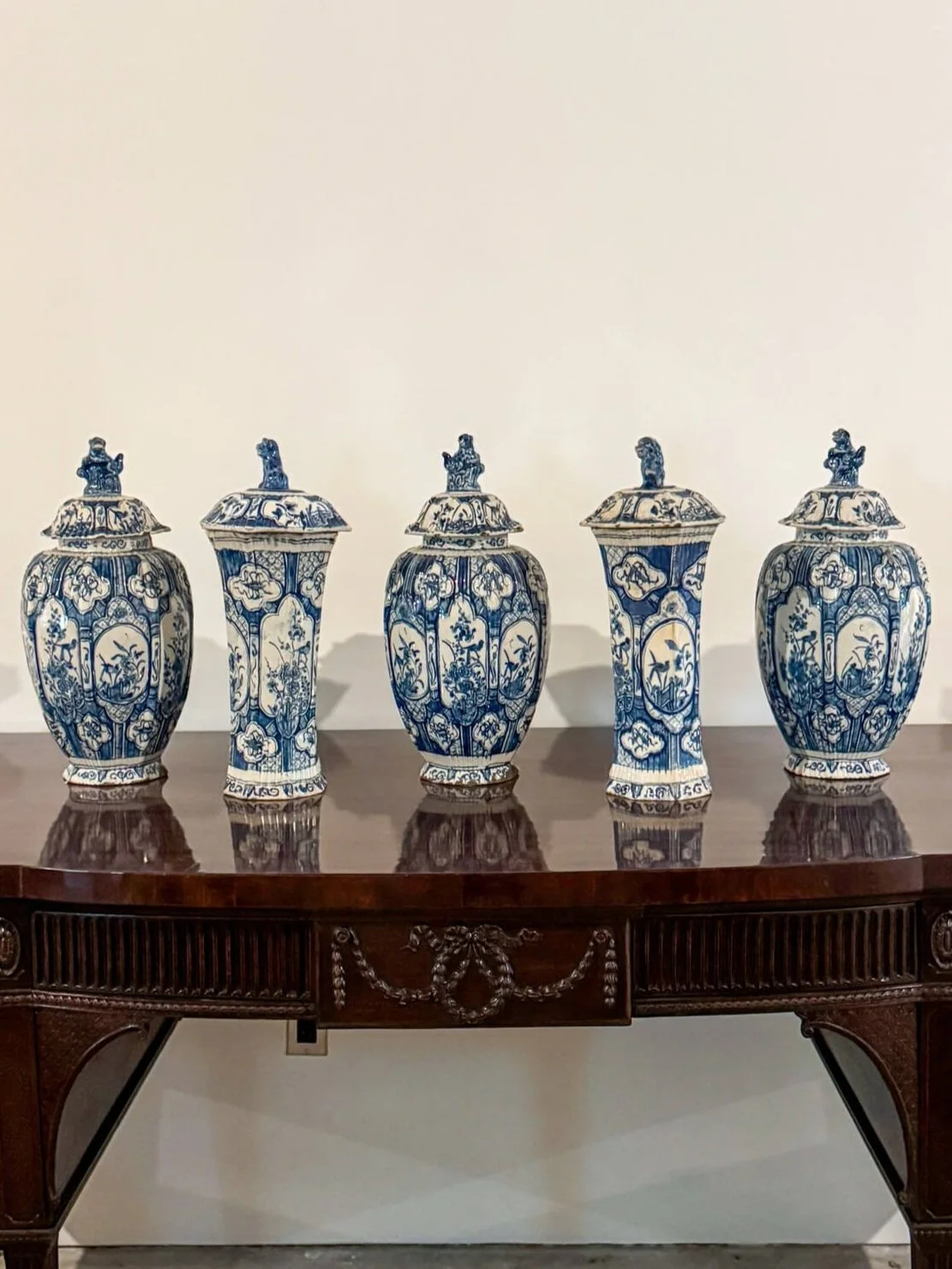 Delft Five Piece Garniture