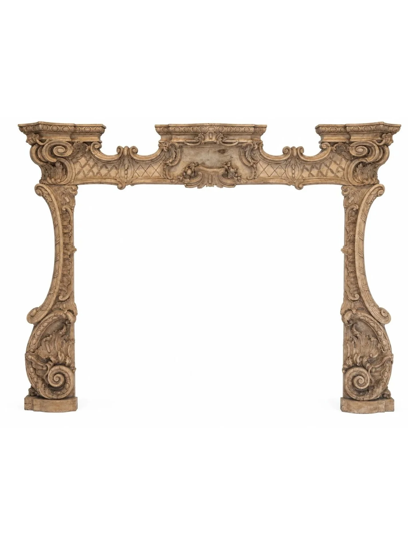Baroque Pine Chimneypiece