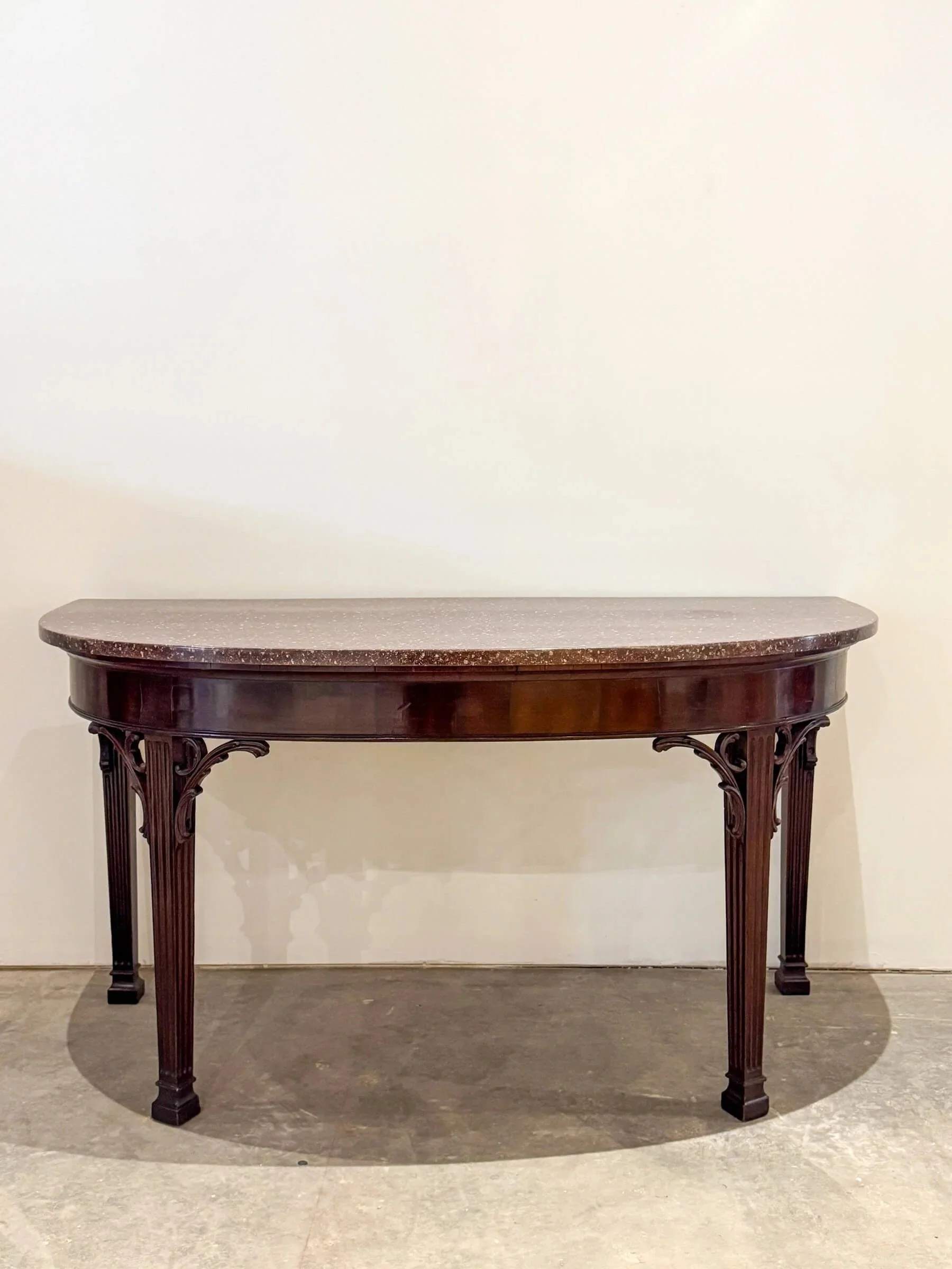 Georgian Mahogany Demi-Lune Console